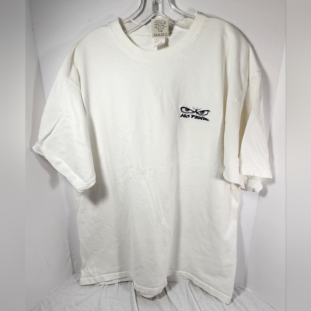 VINTAGE NO FEAR FACE YOUR FEARS LIVE YOUR DREAMS 1990s SIZE EXTRA LARGE WHITE - Picture 1 of 10